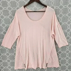 Simply Noelle Scoop Neck Long sleeve Flare Bottom‎ Blouse L/ XL
